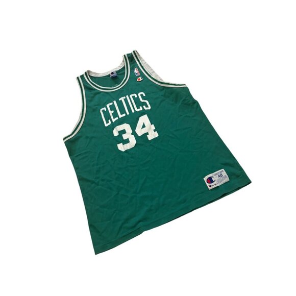 Vintage 90's Champion Boston Celtics Paul Pierce #34 NBA Green Jersey Men's 48 - Picture 3 of 8
